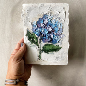 “Hydrangea I 2020” 7x5 Oil on Paper