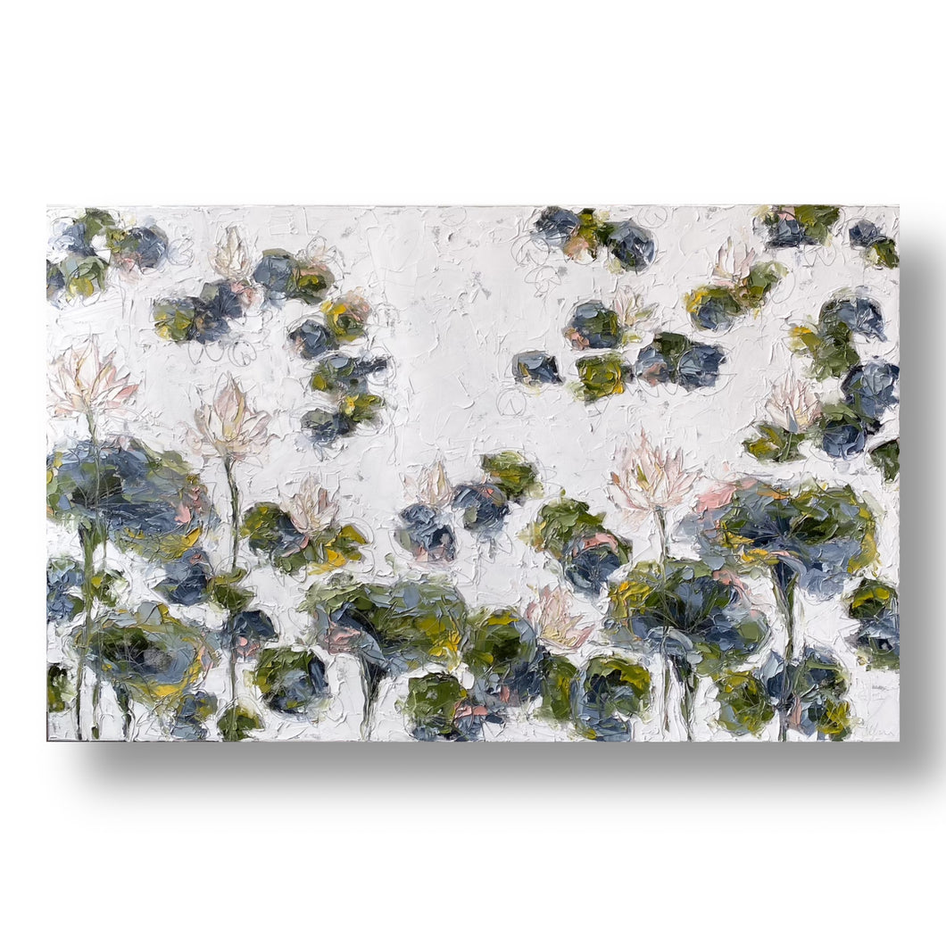 Commission - 40x64 “Lilies and Lotuses in Light VI”