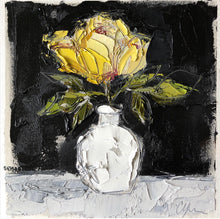 Load image into Gallery viewer, “Little Rose III” 14x14 (8x8) Oil/Graphite on Paper