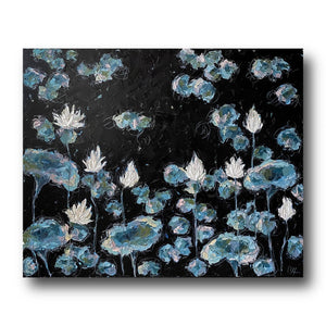 “Midnight Lilies” 48x60 Oil on Canvas