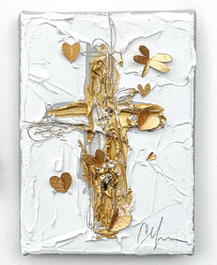 “Cross and Dragonfly”- 5x7 Oil on Canvas