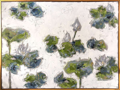 Lilies and Lotuses in Light IV - 36x48 Oil