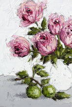 Load image into Gallery viewer, “Peonies and Apples” 48x48 Oil on Canvas