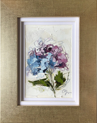 “Little Hydrangea I” 6x4 (9x7) Oil/Graphite on Paper