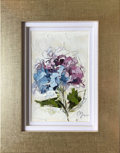 “Little Hydrangea I” 6x4 (9x7) Oil/Graphite on Paper