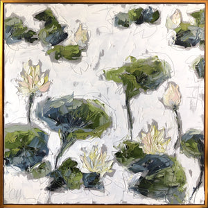 Lilies and Lotuses in Light I & II - 36x72 Oil