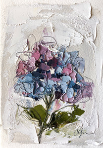 “Little Hydrangea IV” 6x4 (9x7) Oil/Graphite on Paper