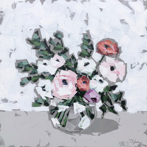 “Posies in Glass V” 24x24