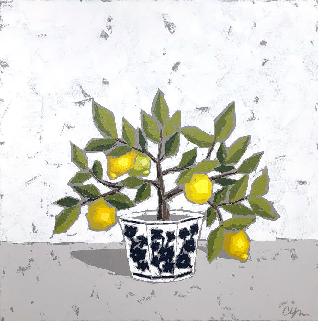 SOLD - “Lemons in Chinoiserie III”