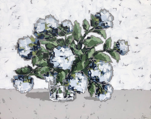 “Hydrangeas in Glass no. 2”