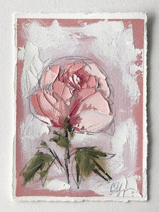 “Pink on Pink I” 7x5” Oil/Graphite on Paper
