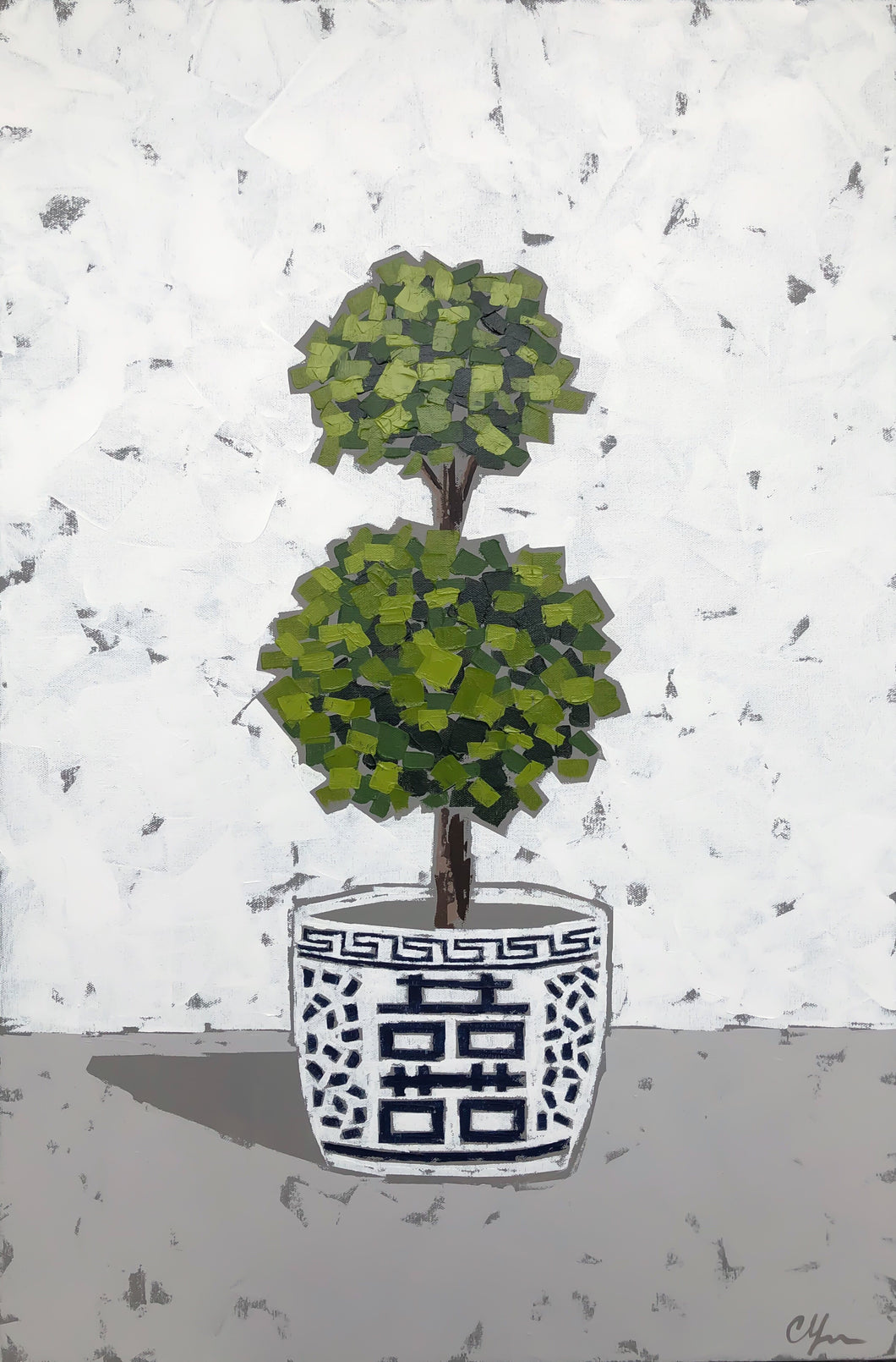 SOLD - “Double Happiness Topiary I”