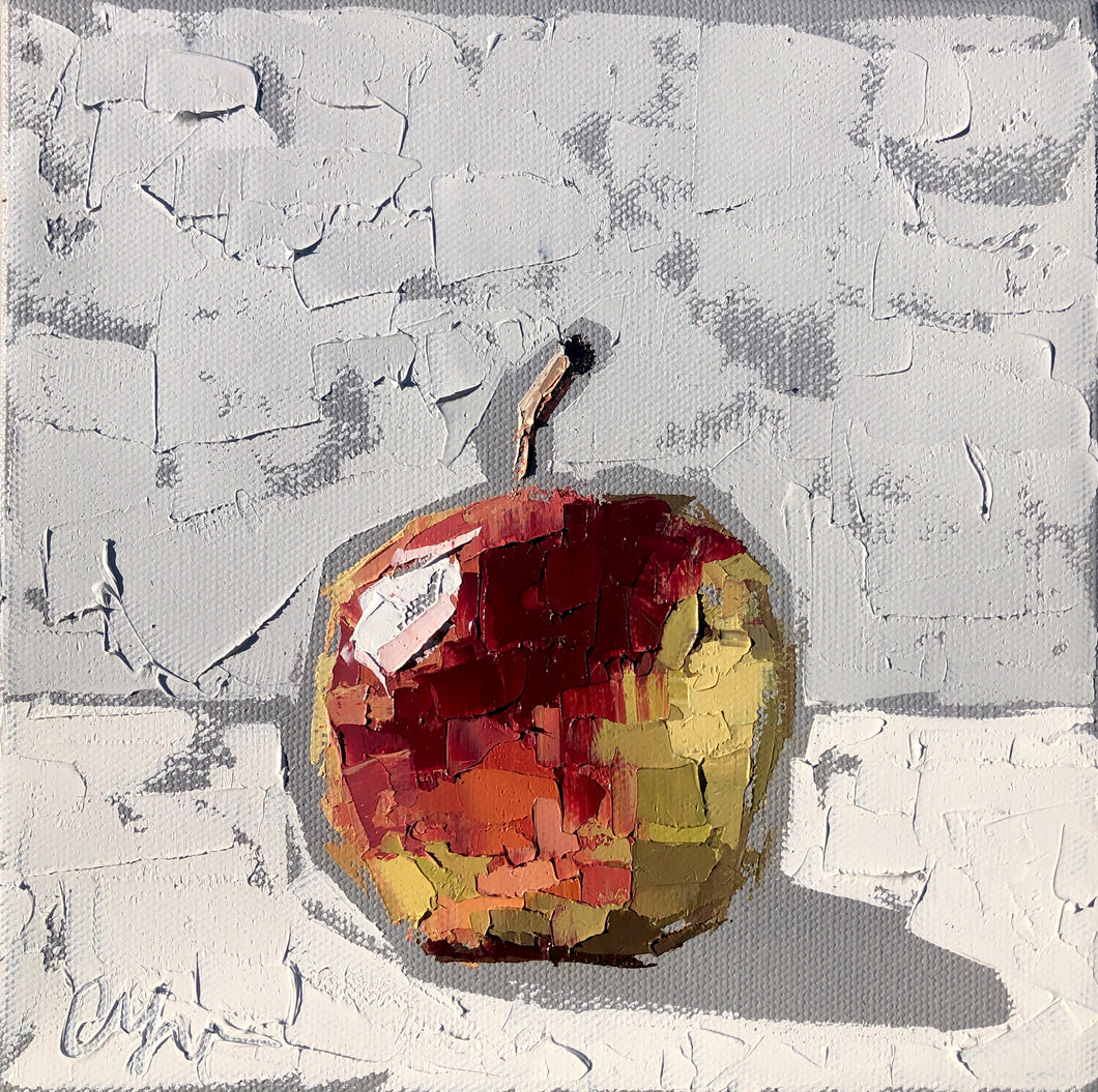 “Gala Apple II” 8x8 Oil on Canvas