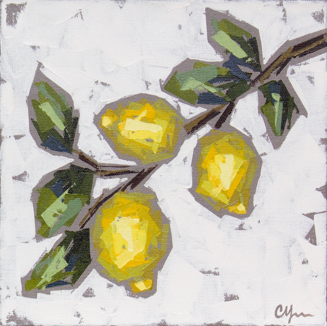 “Lemon Sprig no. 1” 12x12
