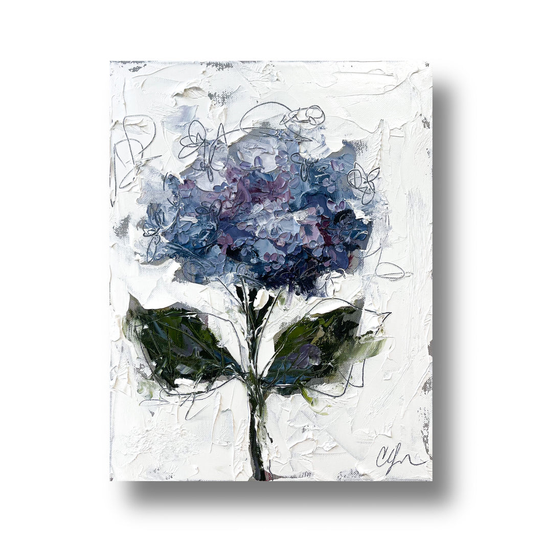 ”Hydrangea Botanical IV” - 11x14 Oil on Canvas