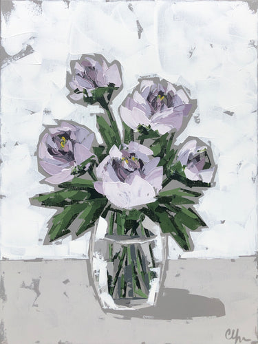 “Peonies in Glass VIII” 24x18