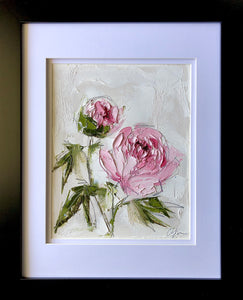 “Peony Vignette XIII” 10x8” Oil/Graphite on Paper