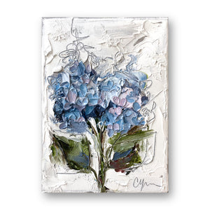 “Blue Hydrangea IX” - 5x7” Oil on Canvas