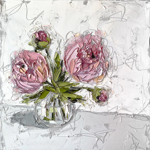 “Peonies in Glass II