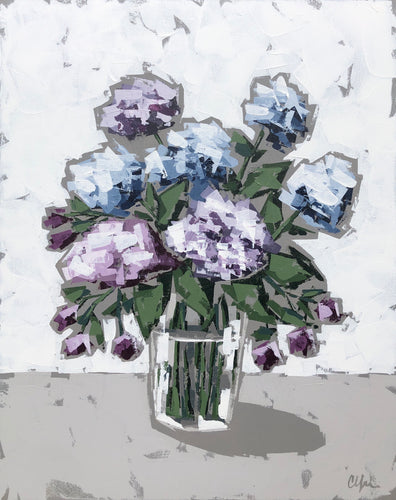 “Hydrangeas in Glass III” 30x24