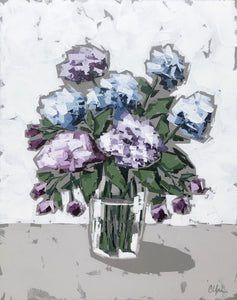 “Hydrangeas in Glass III” 30x24