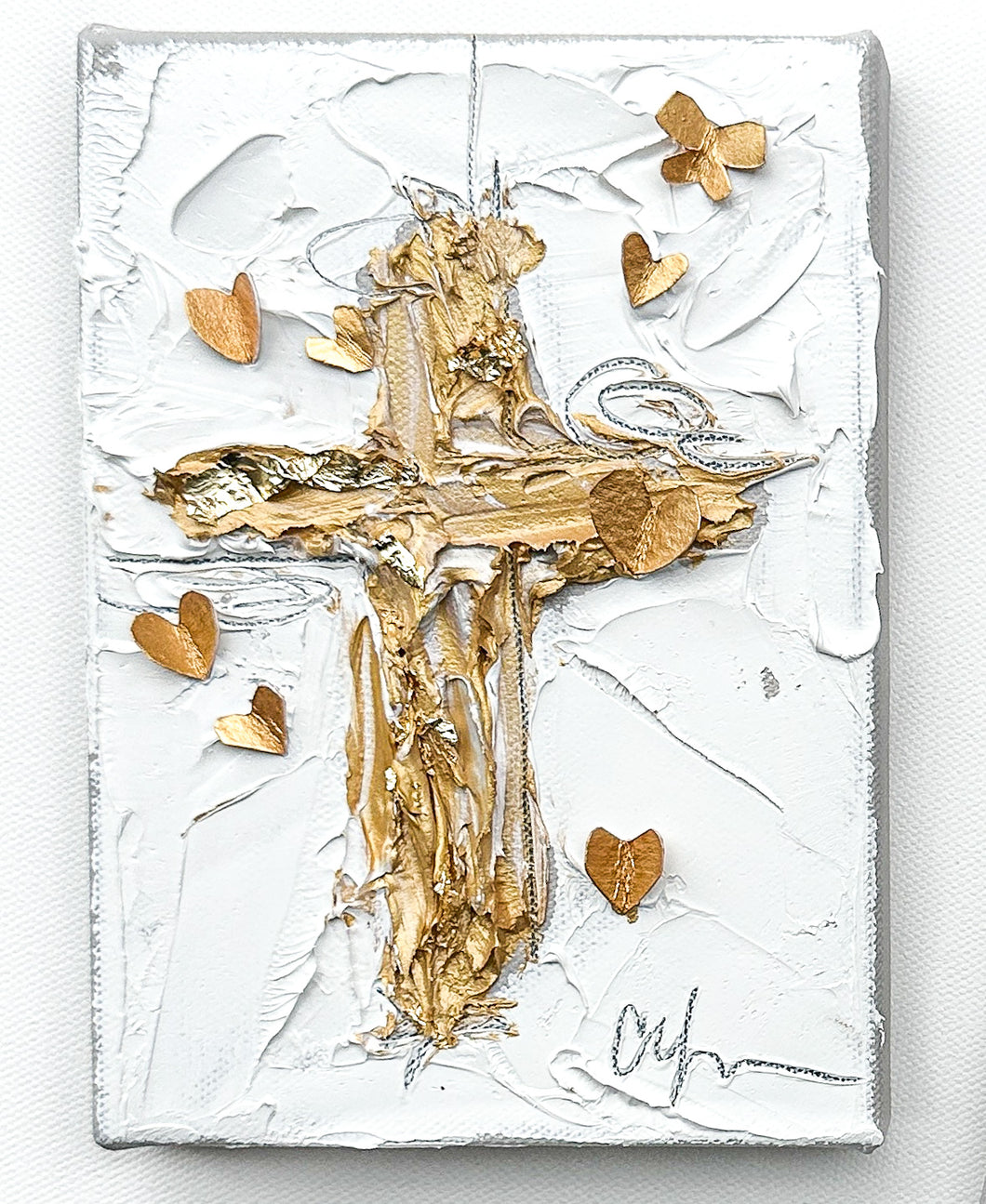 “Cross and Butterfly”- 5x7 Oil on Canvas