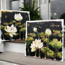 Load image into Gallery viewer, “Lilies and Lotuses I” 20x20 Oil on Canvas