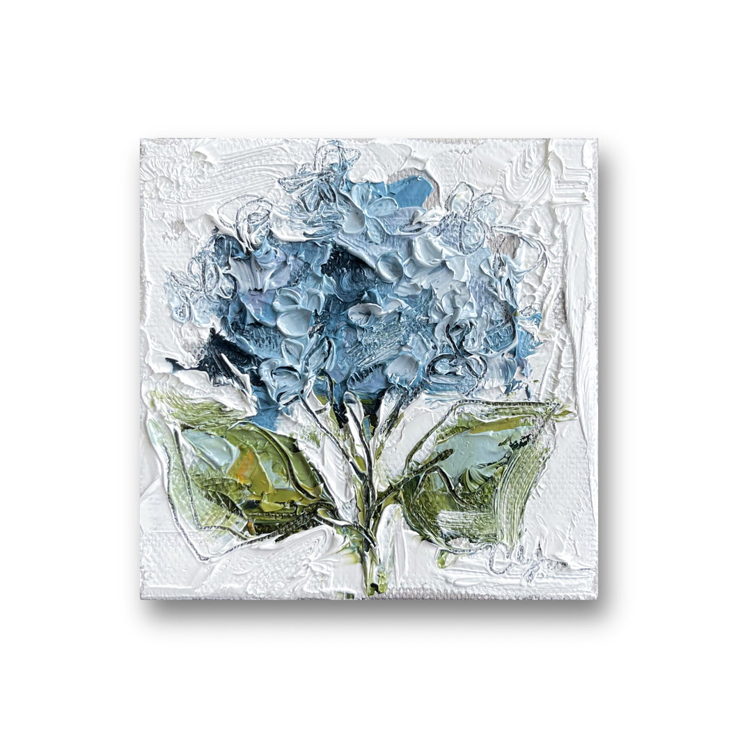 “Little Hydrangea XVIII”- 4x4 Oil on Canvas