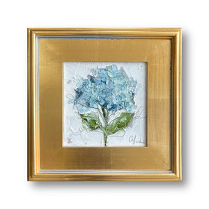 “Blue Hydrangea XIV” - 8x8 Oil on Canvas