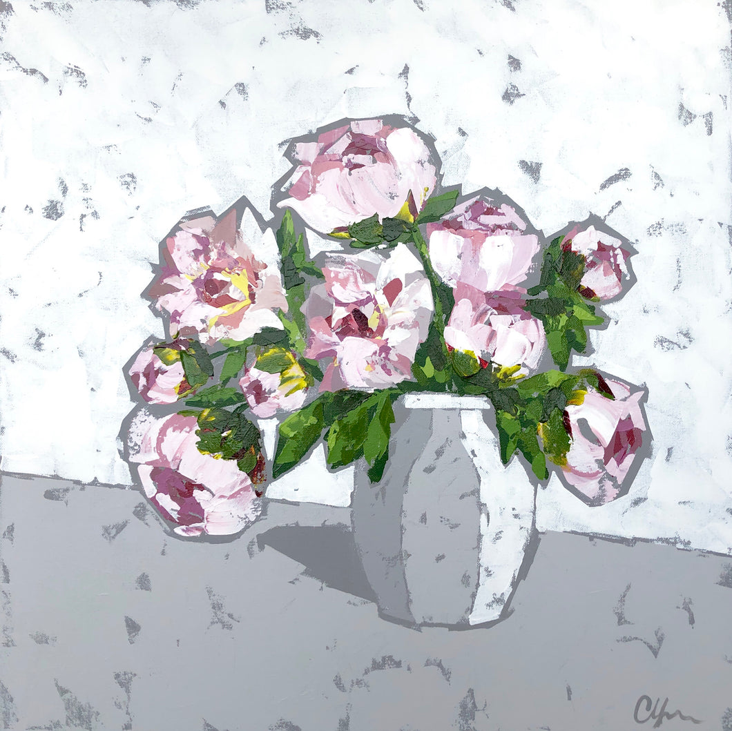 SOLD - “Peonies in Pottery”