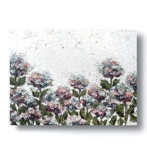 End of Summer Hydrangea Garden 36x48 Oil on Canvas