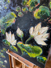 Load image into Gallery viewer, “Lilies and Lotuses VI” 24x24 Oil on Canvas