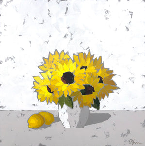 “Sunflowers in Pottery”