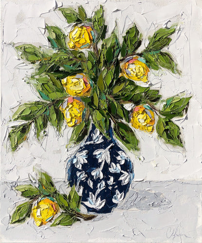 “Lemon in Blue Chinoiserie III”  Commission