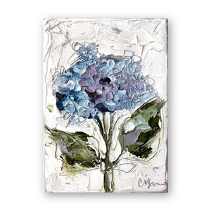 “Blue Hydrangea VII” - 5x7” Oil on Canvas
