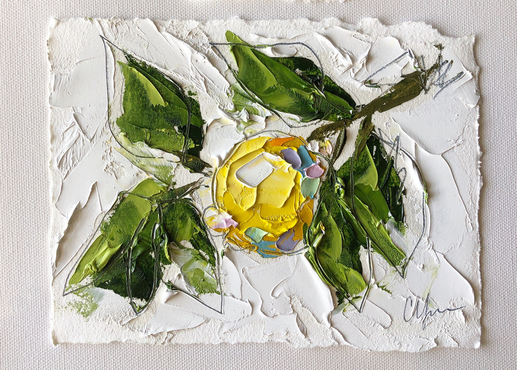 “Little Lemon Branch III” - 5x7 Oil on Paper