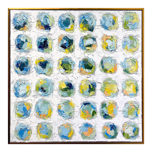 Dots 36x36” Oil/Graphite on Canvas