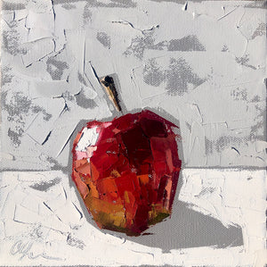 “Gala Apple I” 8x8 Oil on Canvas