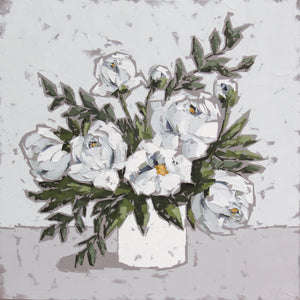 “Peonies in White II”