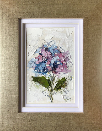 “Little Hydrangea V” 6x4 (9x7) Oil/Graphite on Paper