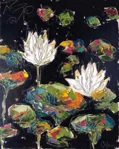 “Lilies and Lotuses VIII” 20x16 Oil on Canvas