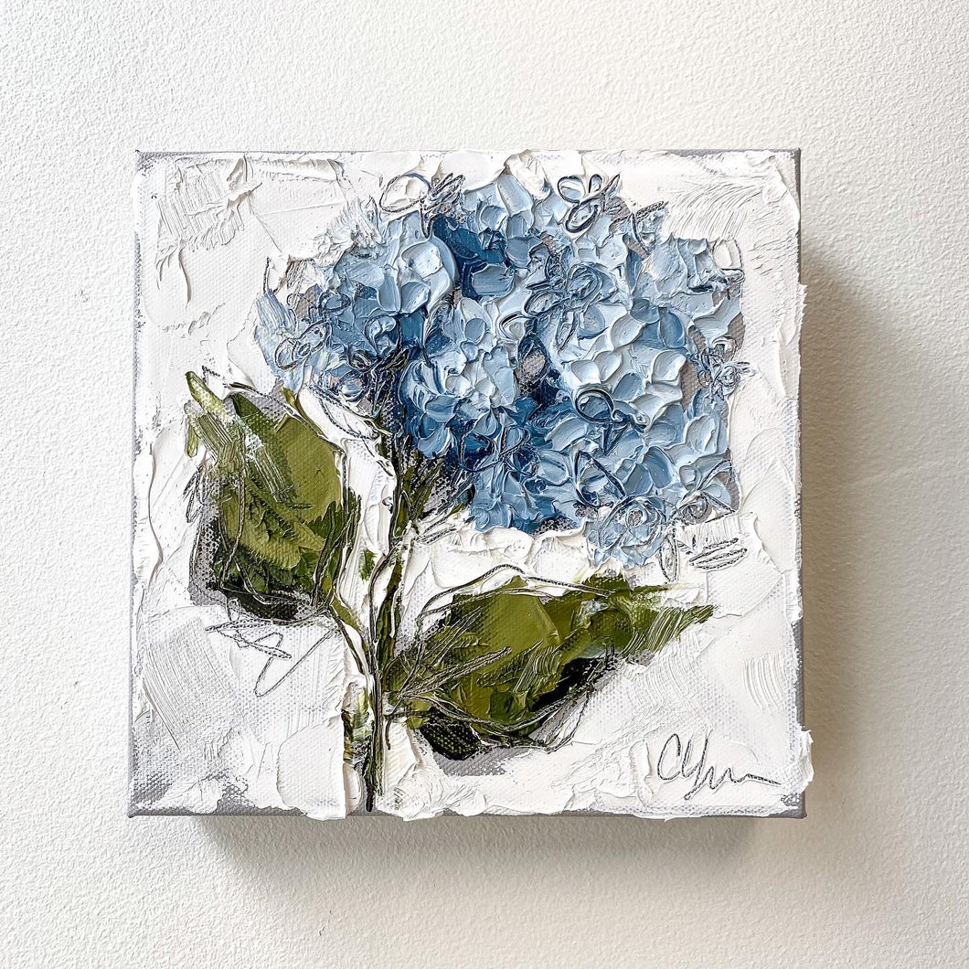 “Little Hydrangea VIII” 8x8 Oil on Canvas