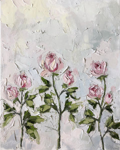 “Roses” 24x18 Oil/Graphite on Canvas