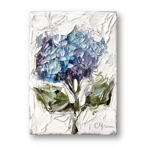 “Blue Hydrangea VI” - 5x7” Oil on Canvas