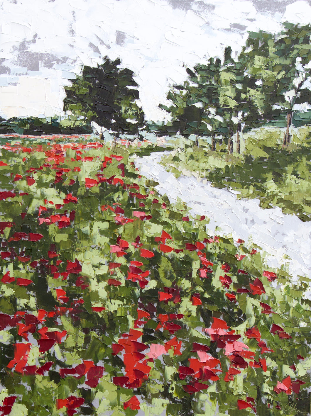 “Poppy Field” 40x30x1.5” Oil on Canvas