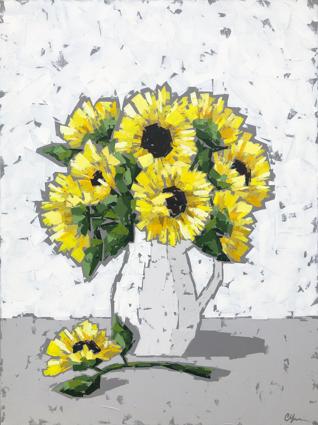“Sunflowers in Pitcher” 40x30