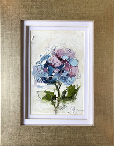 “Little Hydrangea VI” 6x4 (9x7) Oil/Graphite on Paper