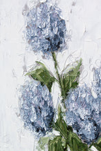 Load image into Gallery viewer, “Blue Hydrangeas in White Vase” 48x36 Oil on Canvas