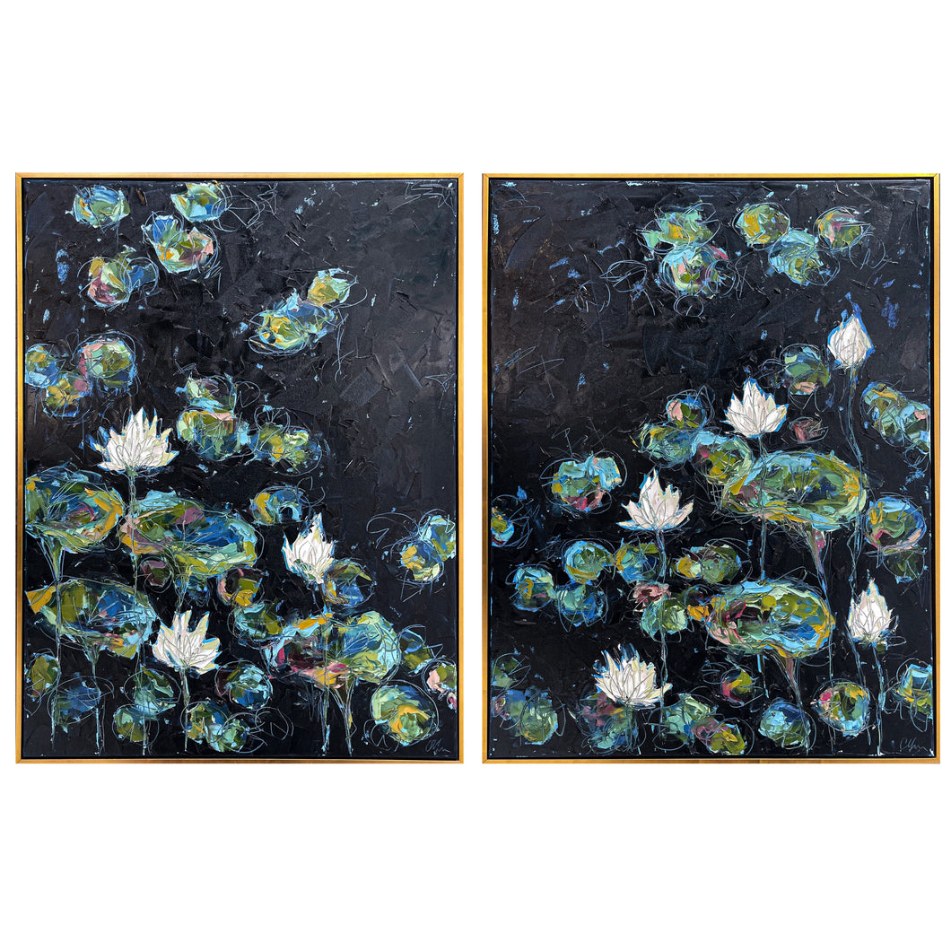“Mindfulness” - 72x48 Oil Diptych