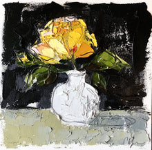 Load image into Gallery viewer, “Little Rose I” 14x14 (8x8) Oil/Graphite on Paper